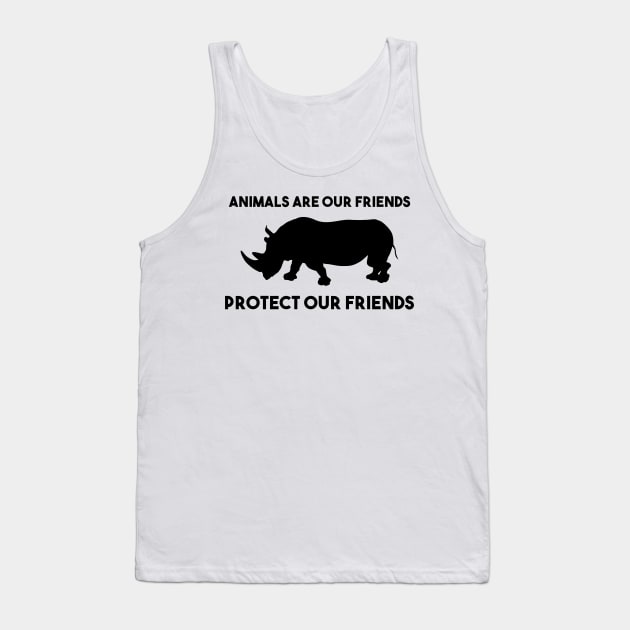 Protect our friends - rhino Tank Top by Protect friends